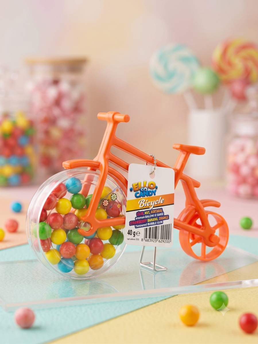 Ello Candy Bicycle Çilek, Muz ve Portakal Aromalı Balonlu Sakız