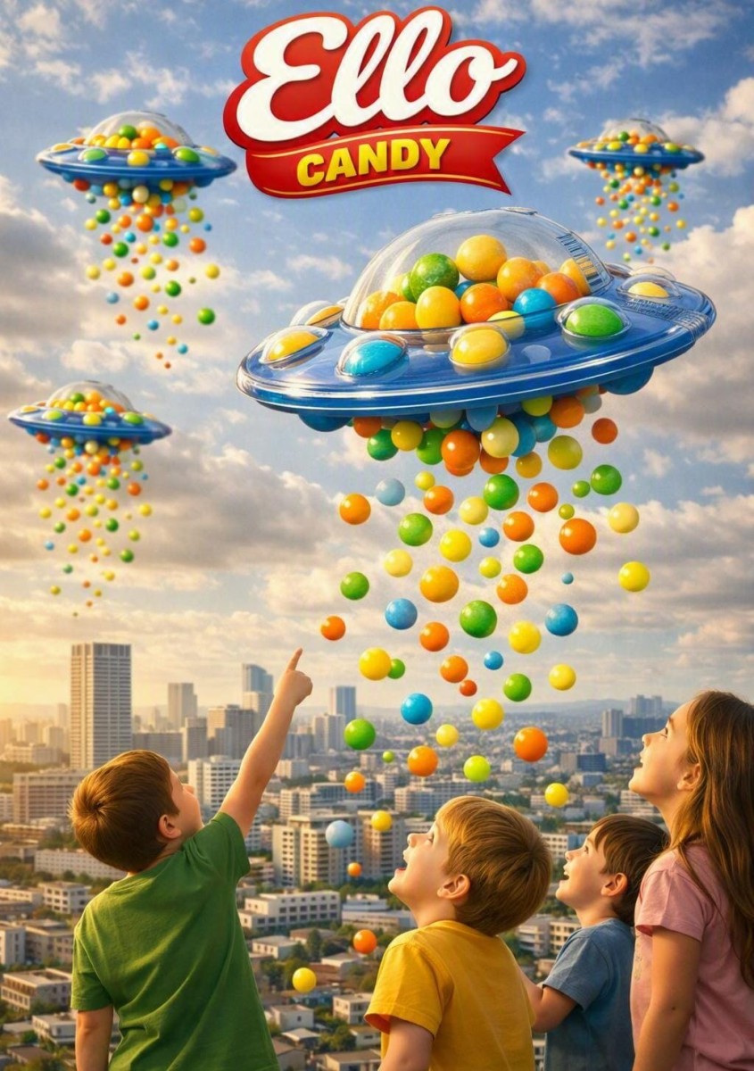 Ello Candy UFO Meyve Aromalı Renkli Balonlu Sakız