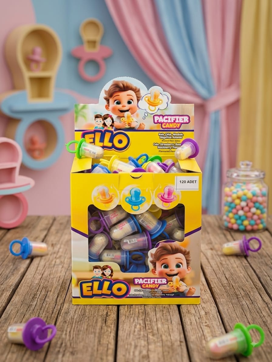 Ello Pacifier Candy Emzik Şeklinde Meyve Aromalı Şeker