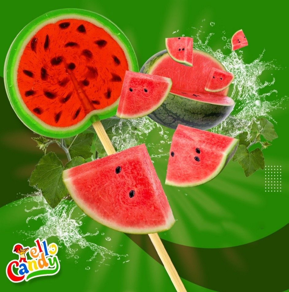 Ello Candy Karpuz Aromalı Lolipop Şeker – Meyve Aromalı Eğlenceli Şekerleme